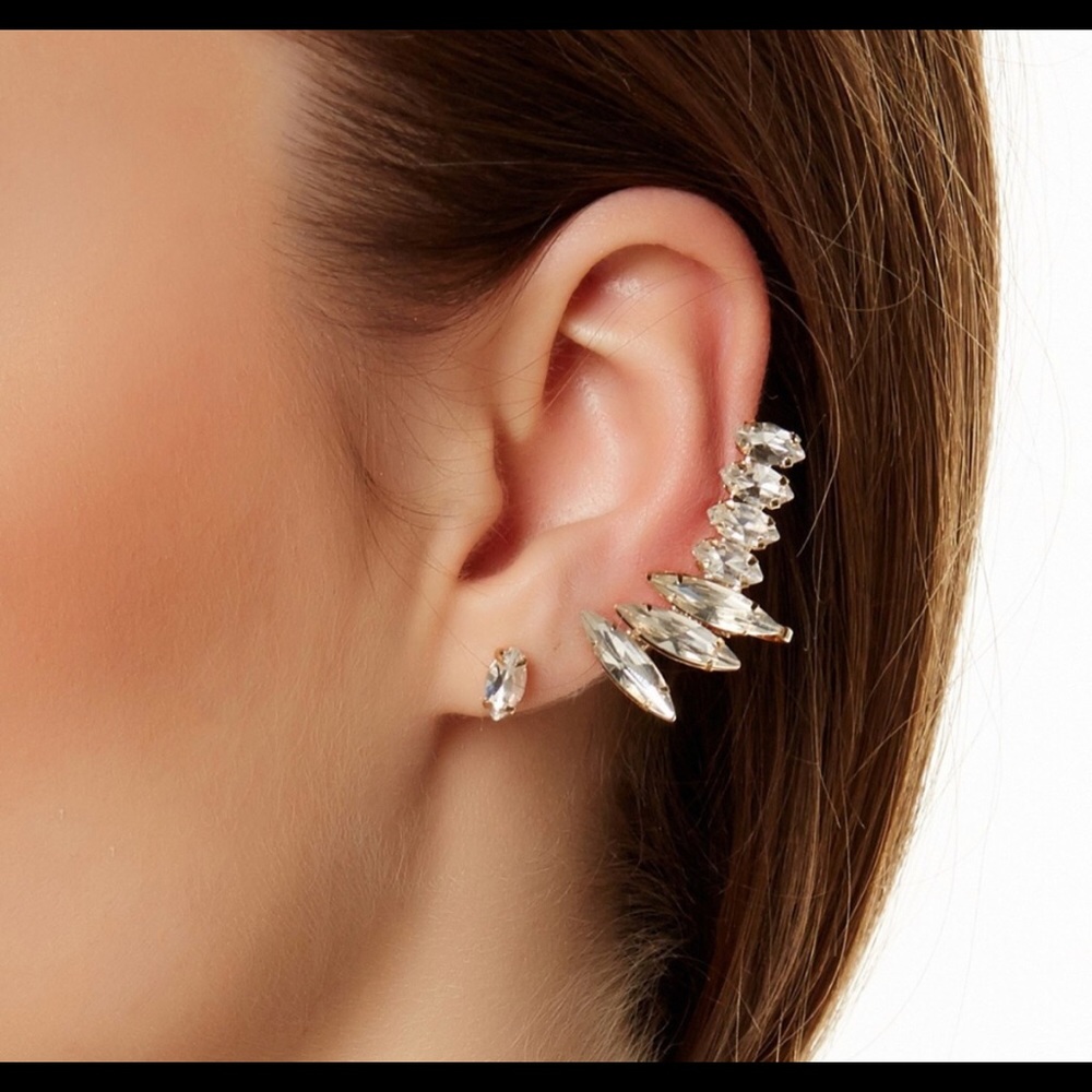 Jewelry, T&J ,Marquis cut ear climber earring